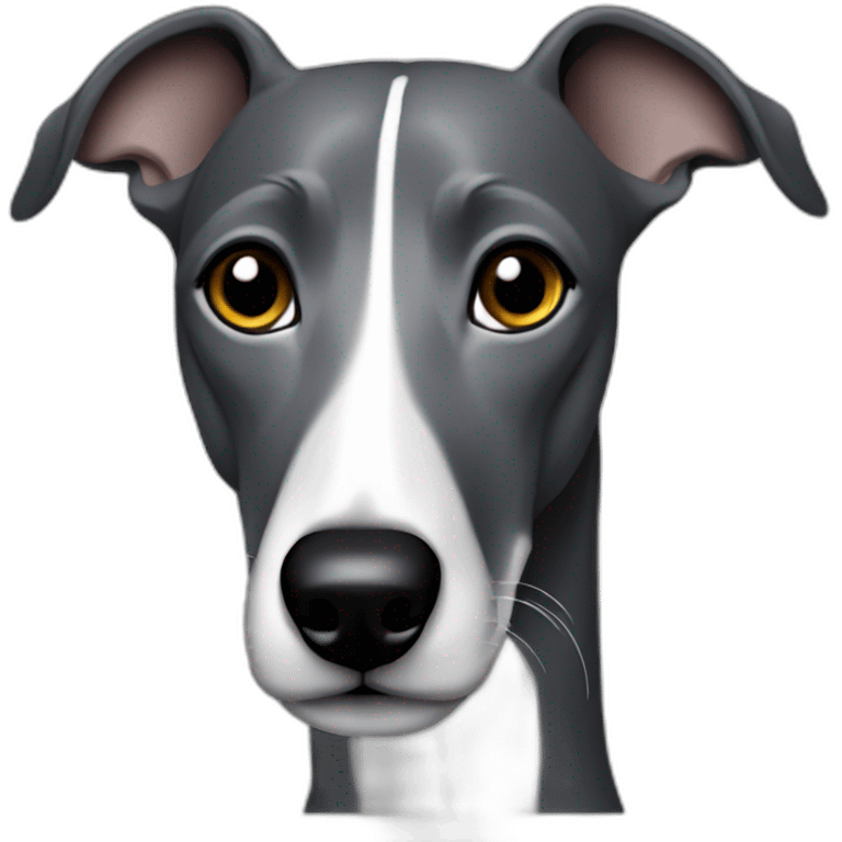 skinny dark grey whippet emoji