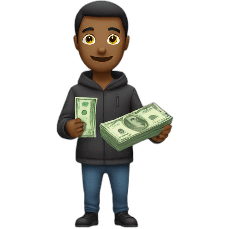 theif man holding money emoji