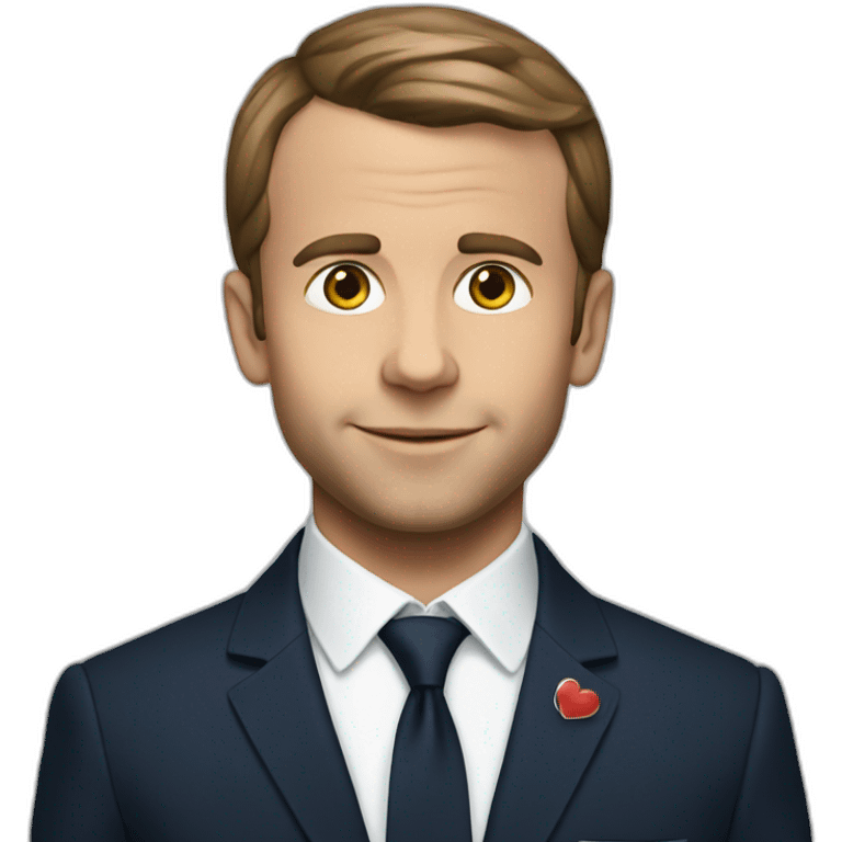 Macron love kids  emoji