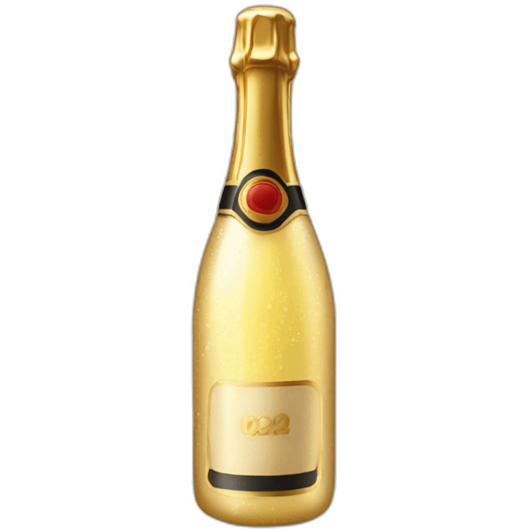 champagne bottle with the top popping off emoji