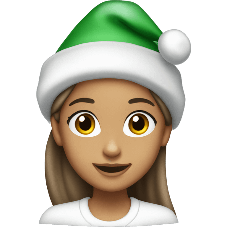 ariana grande with santa hat emoji