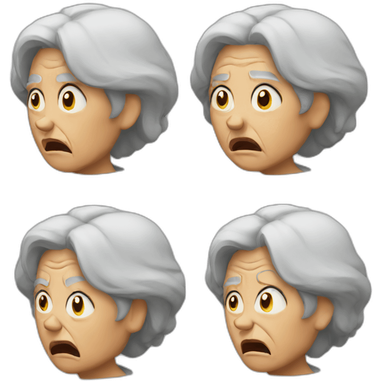 angry old women emoji