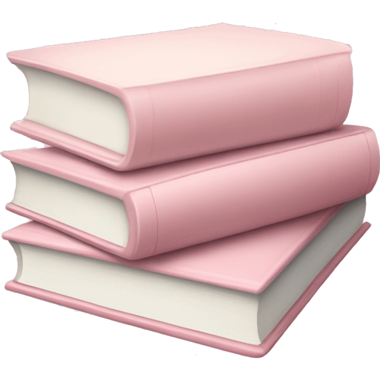 Stack of pale pink books emoji