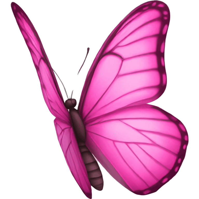 Pink butterfly emoji