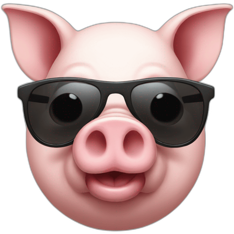 Pig with sunglasses emoji