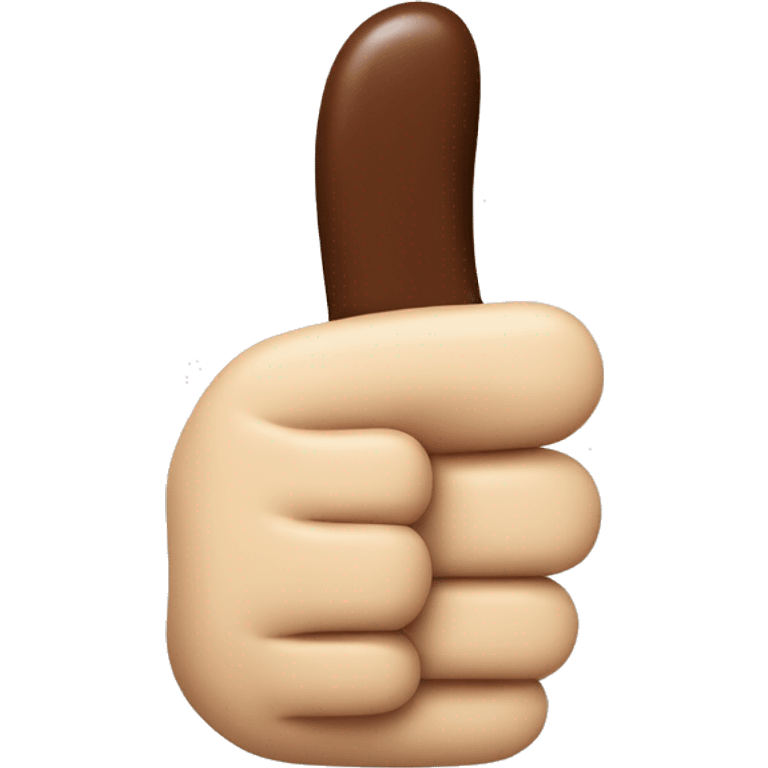 Thumbs up, with chocolate on the tip emoji