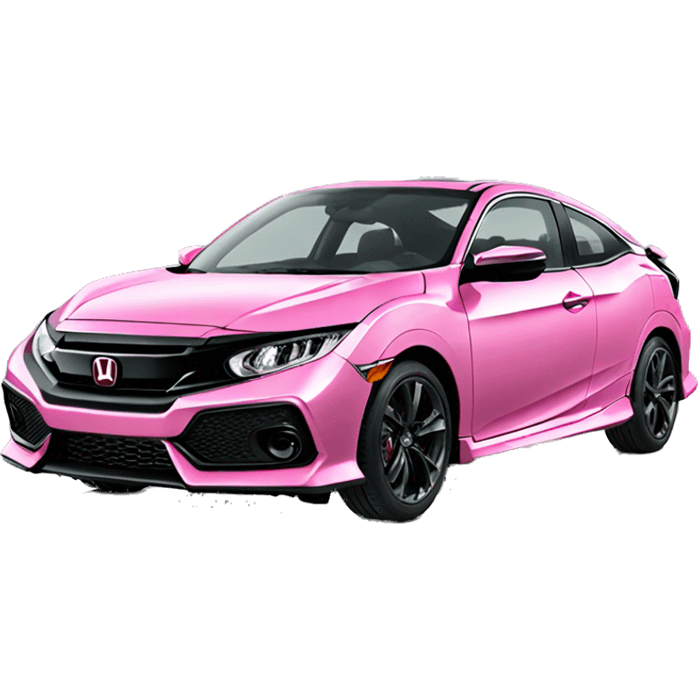 Pink Honda civic sport  emoji