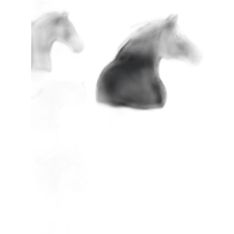 black horse with cat head emoji