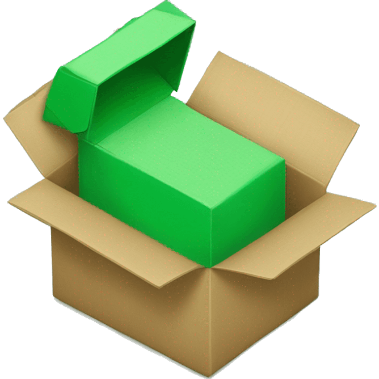 Unpacking green box emoji