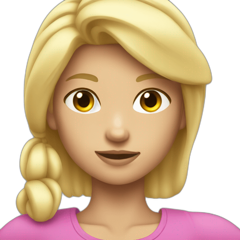 Strong muscle arm blonde girl emoji