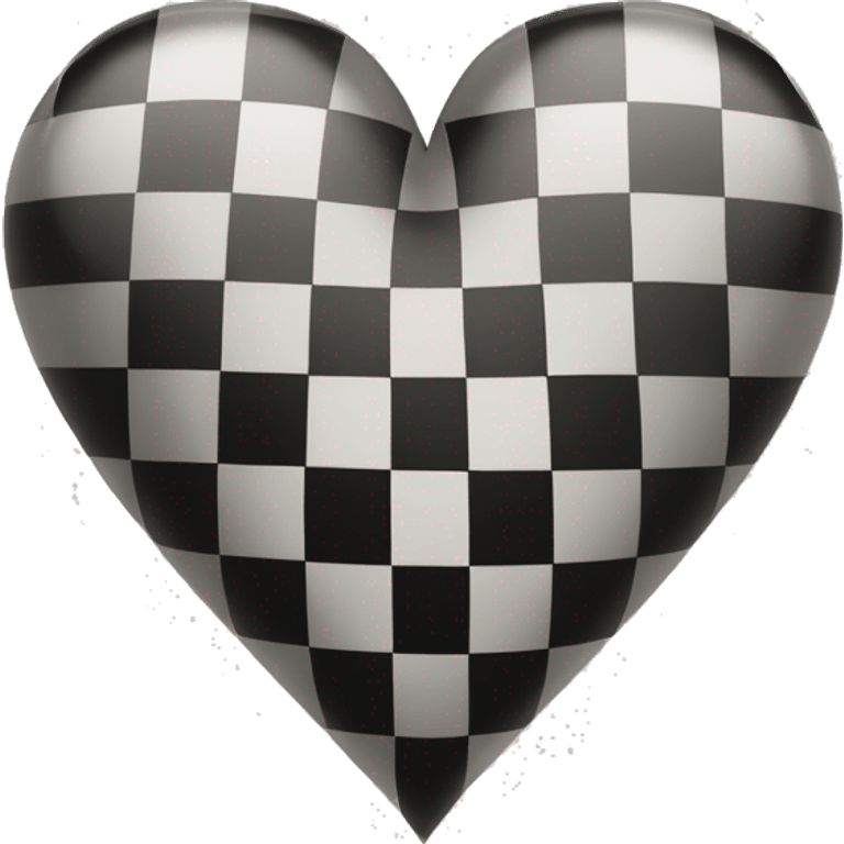 Checkered flag inside heart emoji