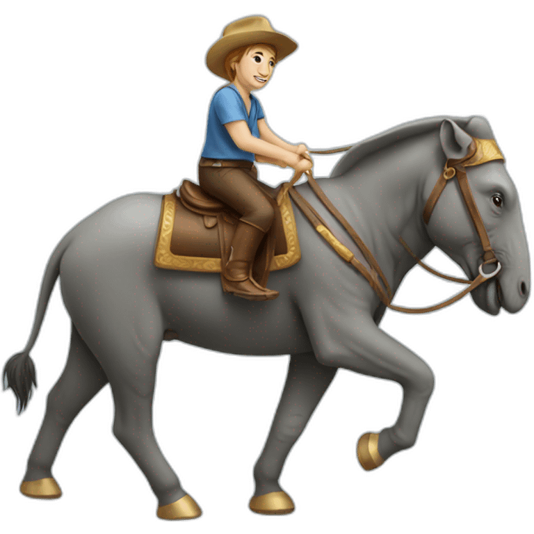 Elephant riding a horse emoji