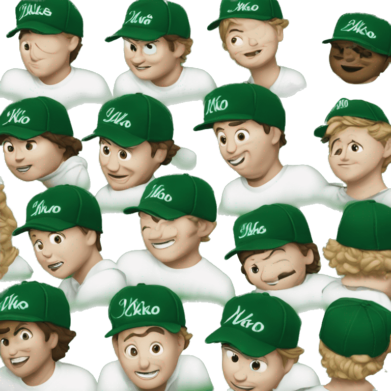 Can you create a dark green trucker hat that says NKO Club on it in cursive?  emoji