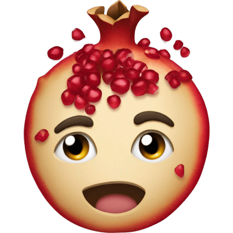 A pomegranate  emoji