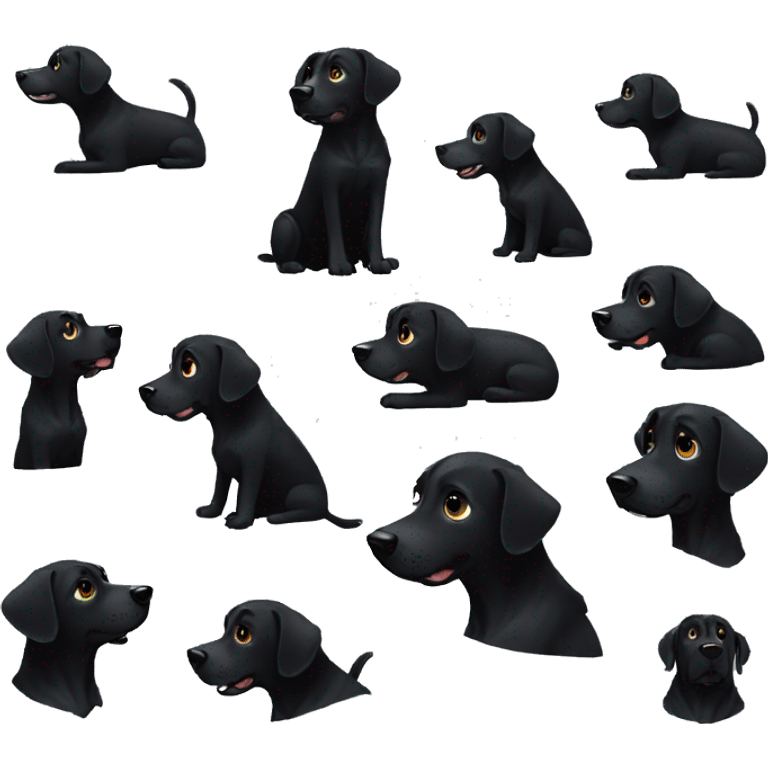 Black dog emoji