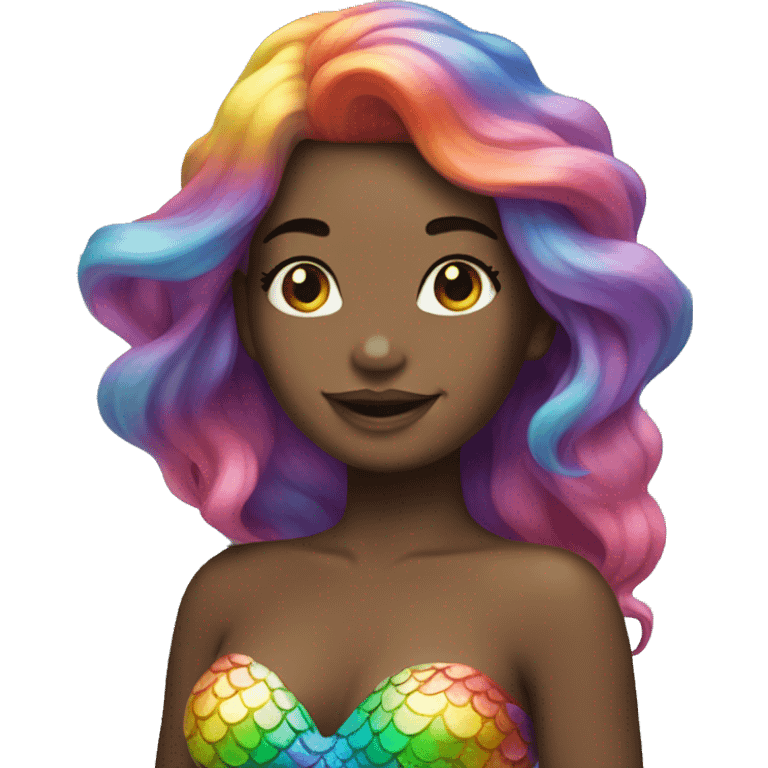 Mermaid with rainbow hair emoji