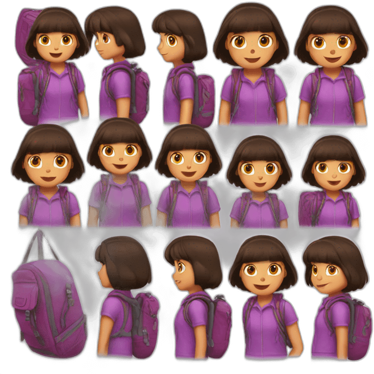 Dora´s backpack’s face emoji