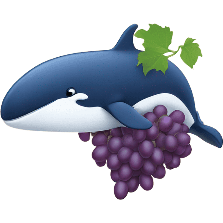 A whale eating grapes? emoji