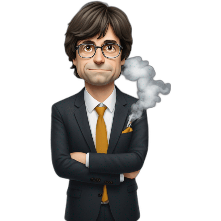 Carles puigdemont smoking cbd emoji