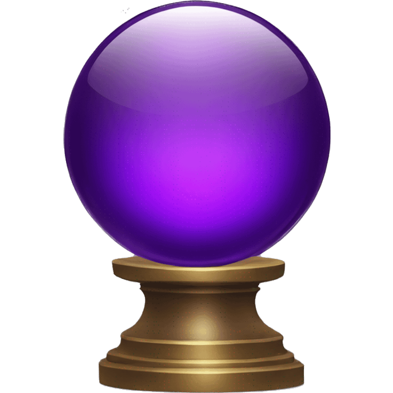 purple glass crystal ball on a pedestal emoji