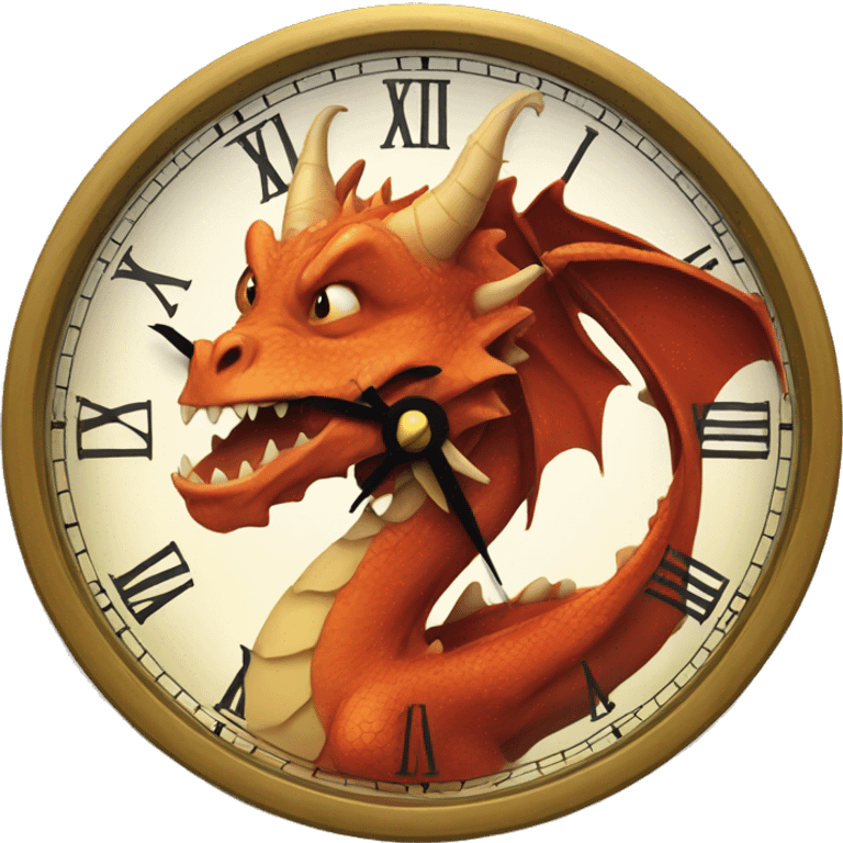 Dragon clock emoji