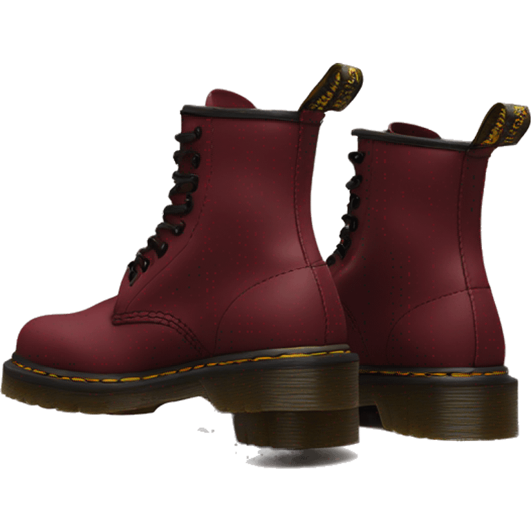 High Dr.martens in bordeaux red emoji