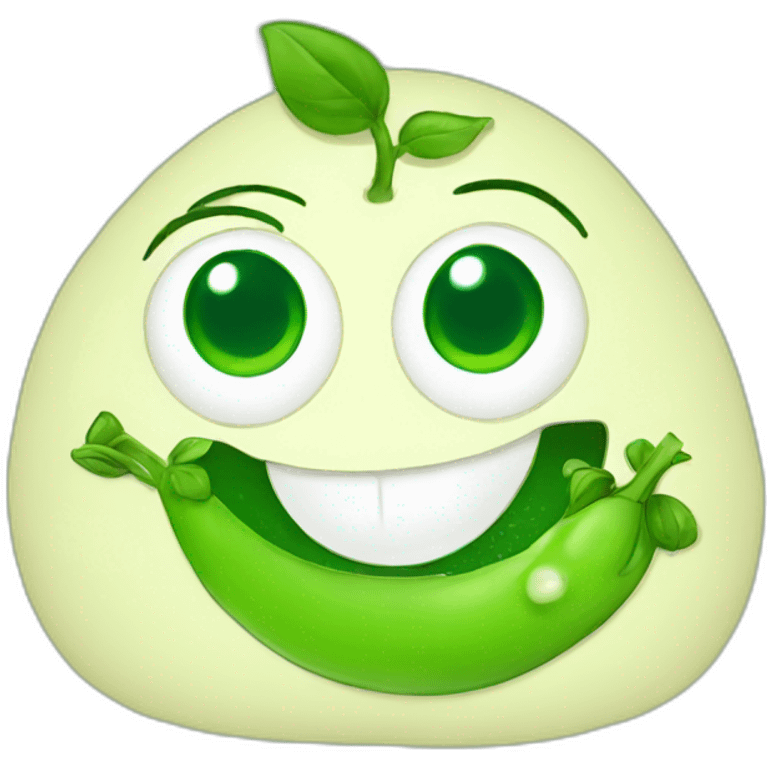 Happy pea emoji