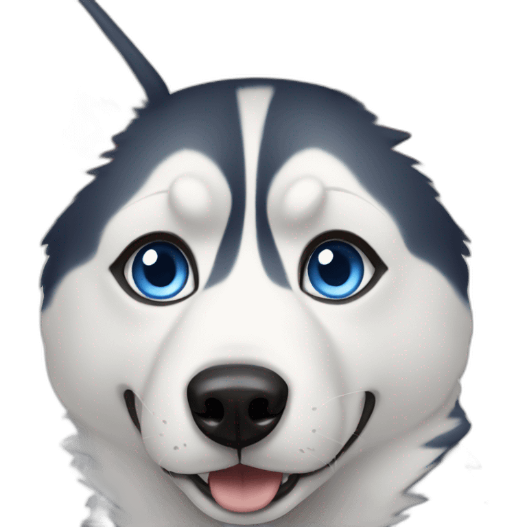 Husky with blue eyes  emoji