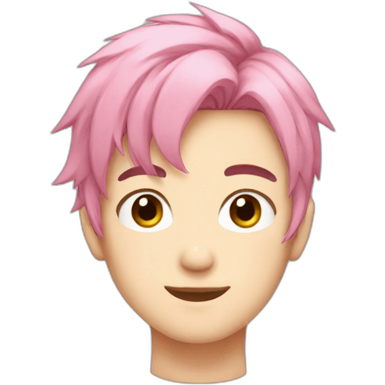 anime boy with pink hair emoji