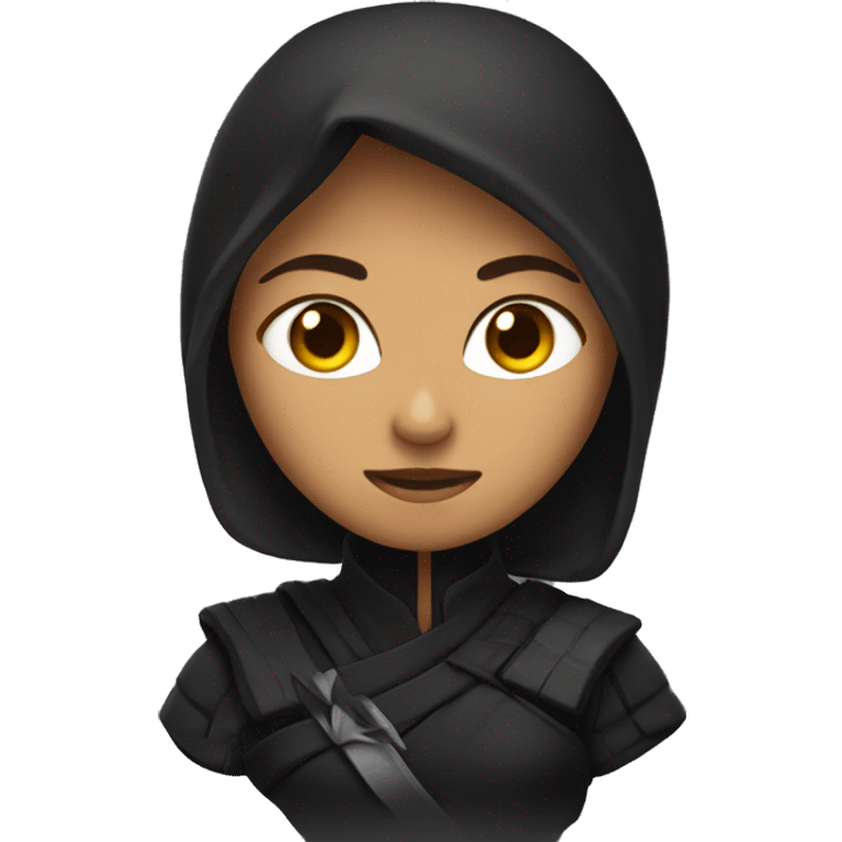 Ninja mujer todo de negro  emoji