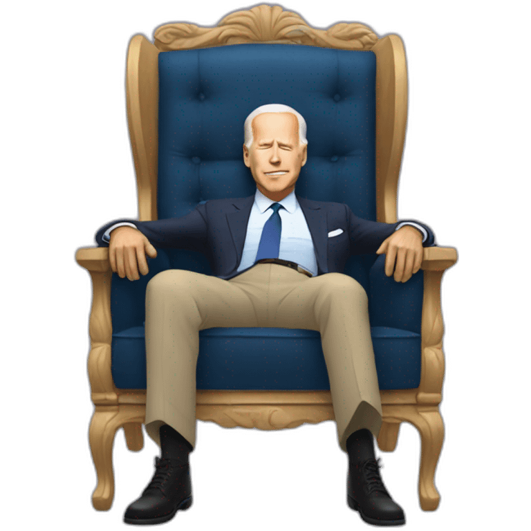 biden asleep in a chair emoji