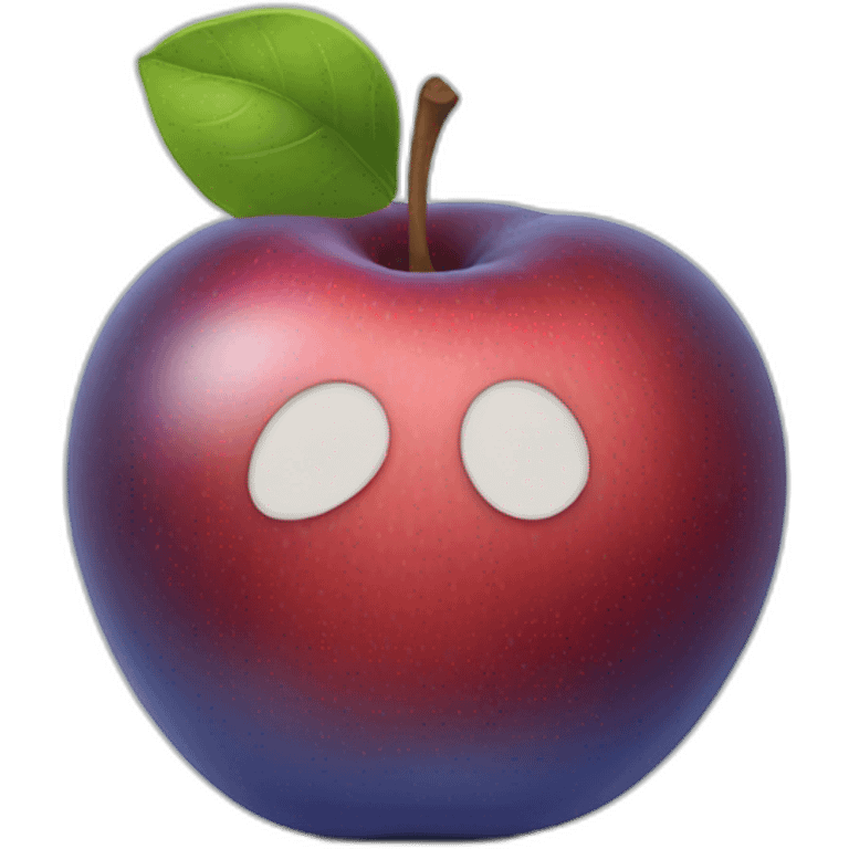 Pomme bleu emoji