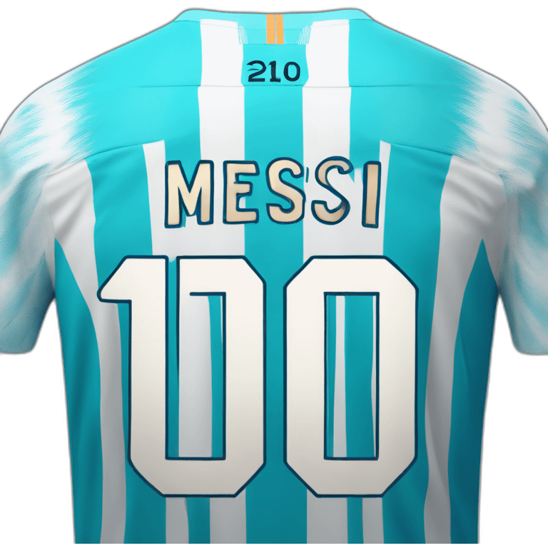 Back of Lionel Messi Jersey Argentina with number 10 emoji