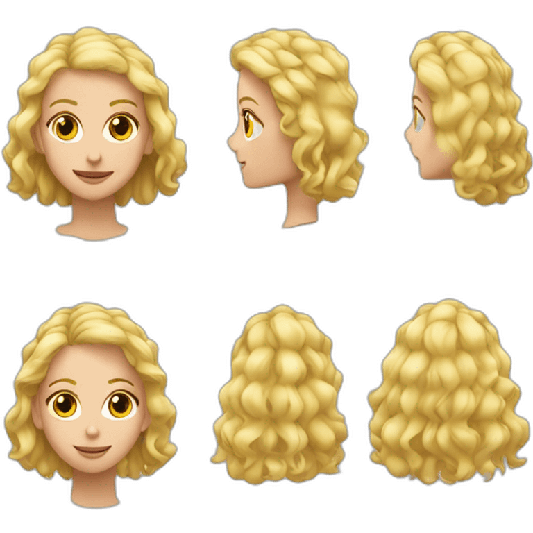 Montse devesa rubia pelo largo y rizado tennis emoji