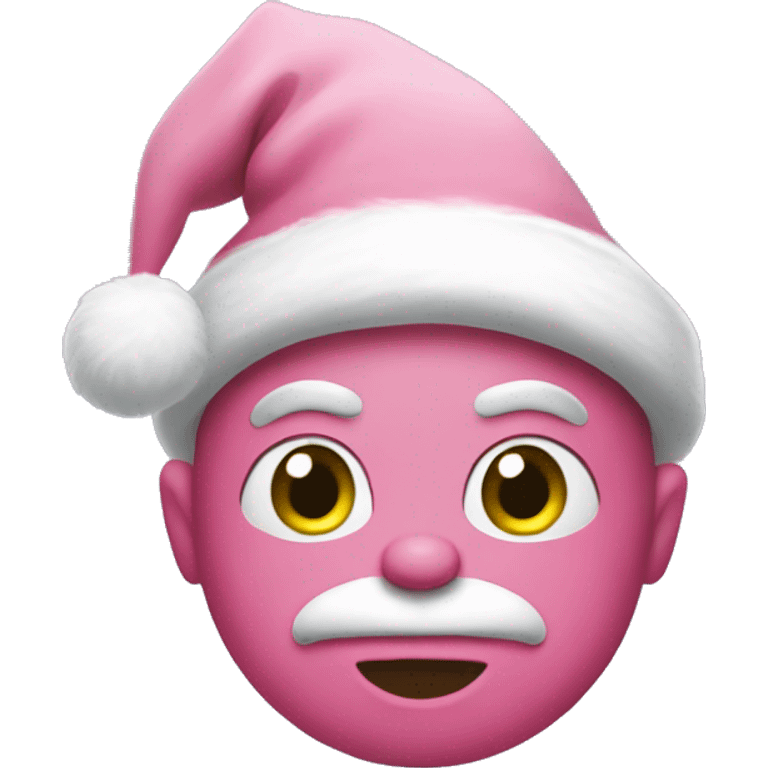 Grinch with a light pink santa hat emoji