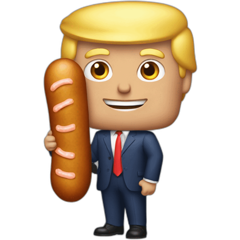 trump-holding-his-sausage emoji