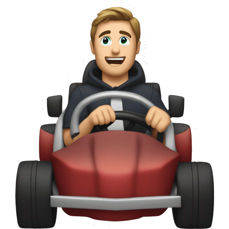 Mr beast driving a vam emoji