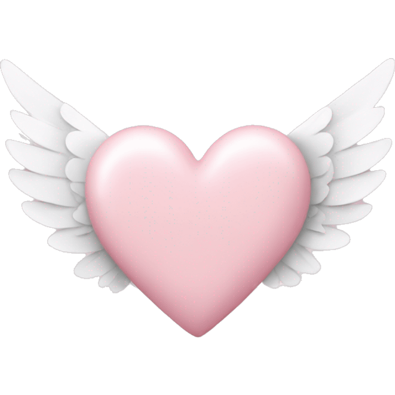 pastel pink heart with white wings emoji