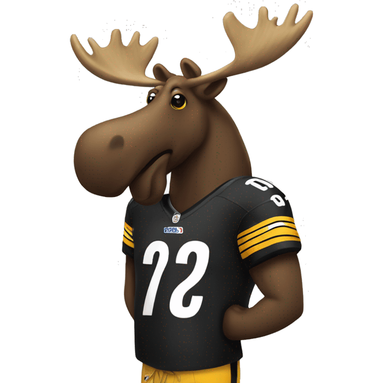 Moose in a Steelers jersey  emoji