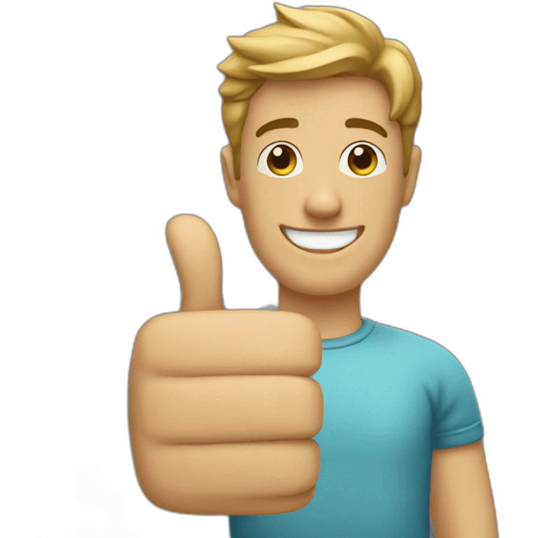 guy with thumbs up emoji