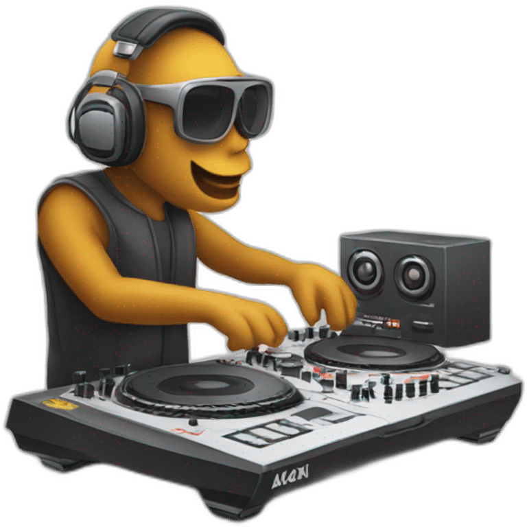 anthropomorphic akai mpc in isometry emoji