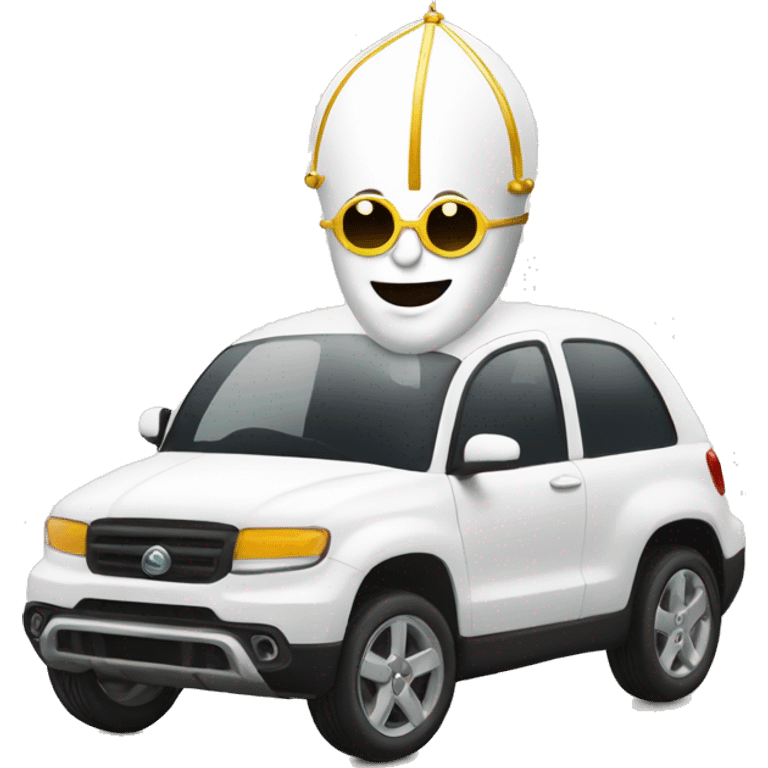 Car With Pope Hat emoji