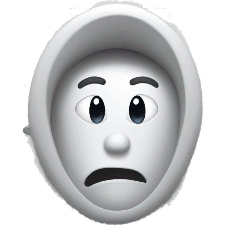 Goofy Head inside of a toilet  emoji