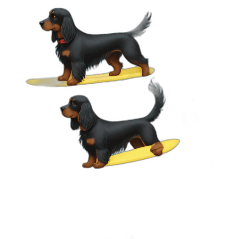 surfing gordon setter fwx emoji