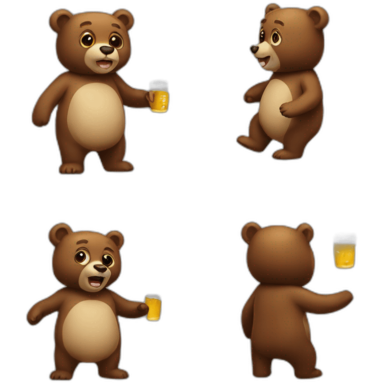 Drunk bear emoji