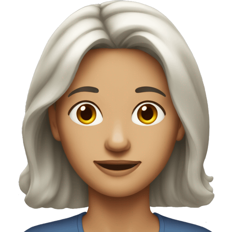 middle age woman long hair emoji