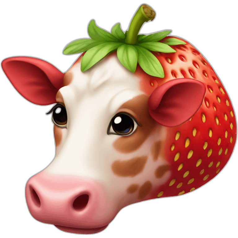 strawberry cow emoji