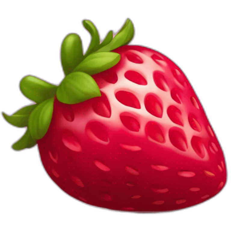 Raspberry strawberry emoji