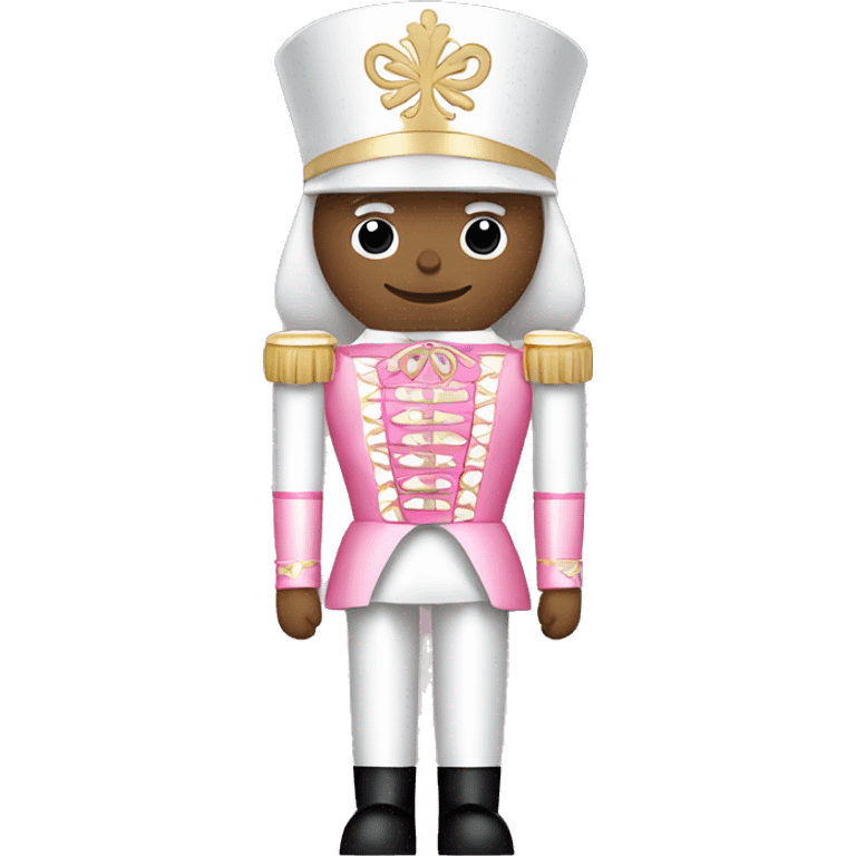 white and baby pink nutcracker emoji