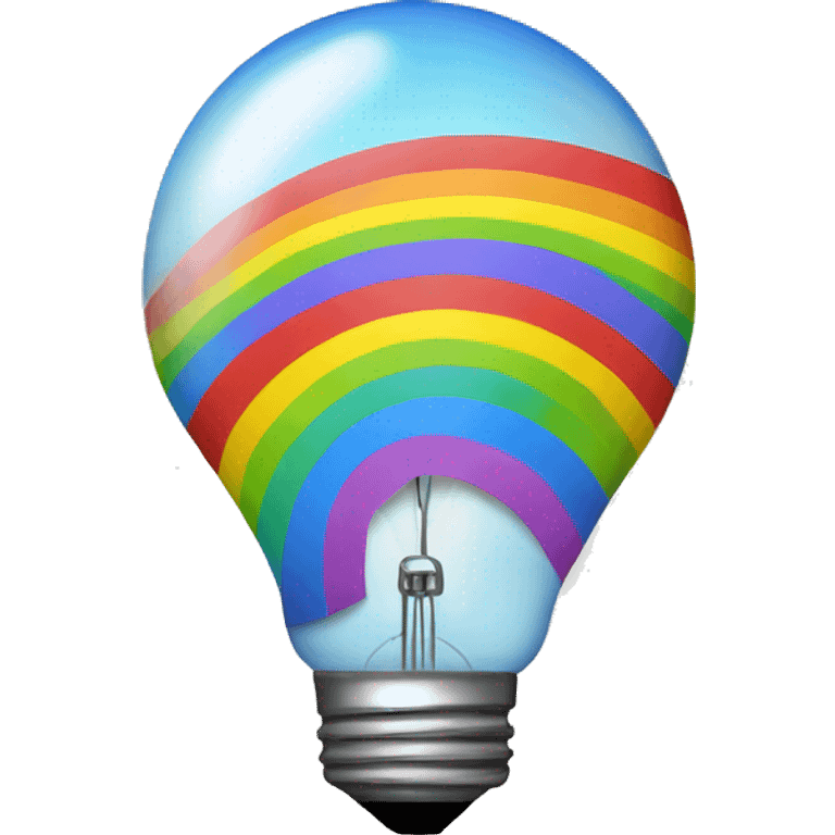 lightbulb with a rainbow emoji